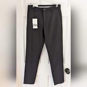 Zara Women's Pants Black Stylish Office Tailored Elegant Cotton Size S NWT